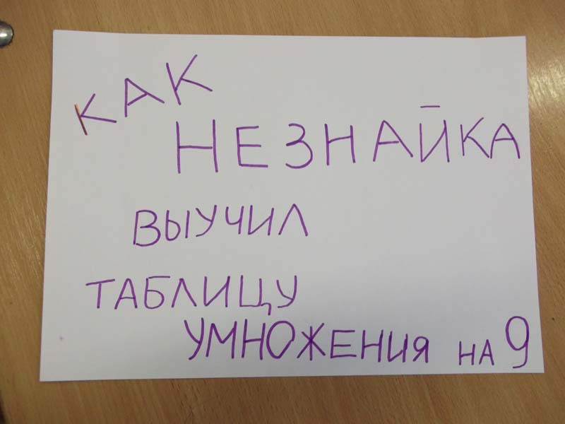 Как Незнайка учил таблицу умножения